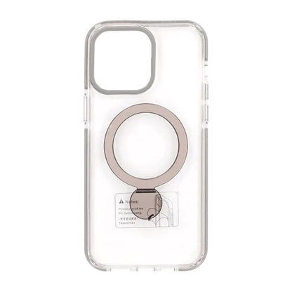 Skal Magsafe till iPhone 14 Pro - Transparent grå med ringstativ image 2