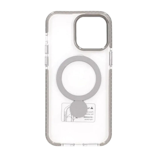 Skal Magsafe till iPhone 14 Pro - Transparent grå med ringstativ image 3