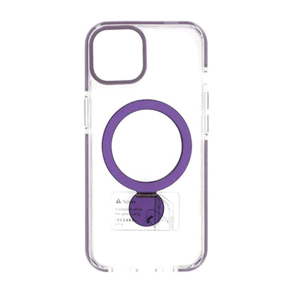 Skal Magsafe till iPhone 15 - Transparent lila med ringstativ image 2