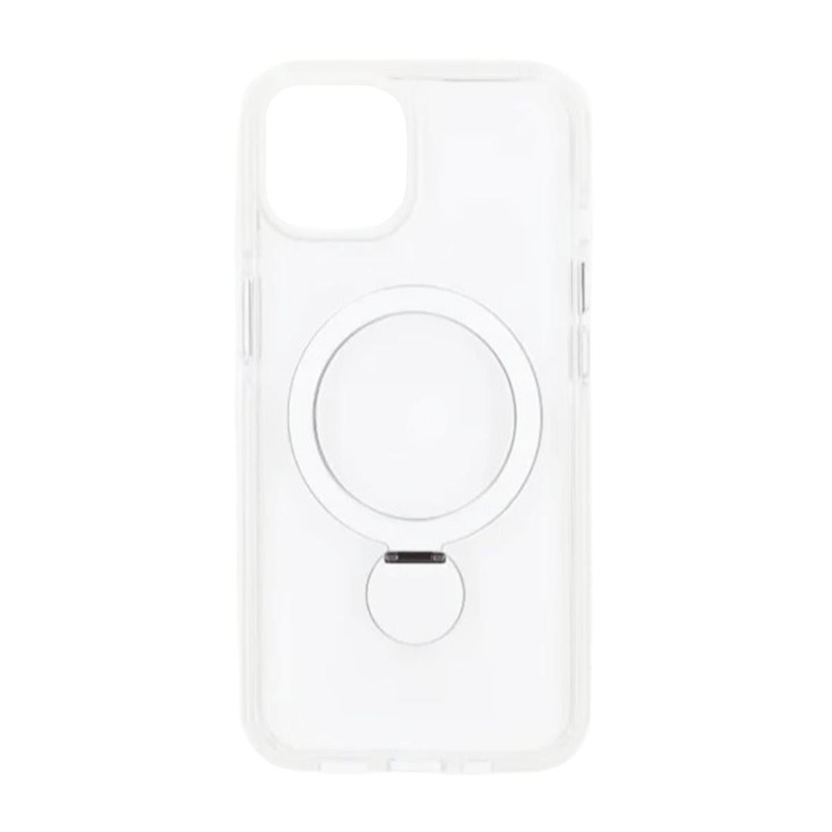 Skal Magsafe till iPhone 15 - Transparent vit med ringstativ image 2