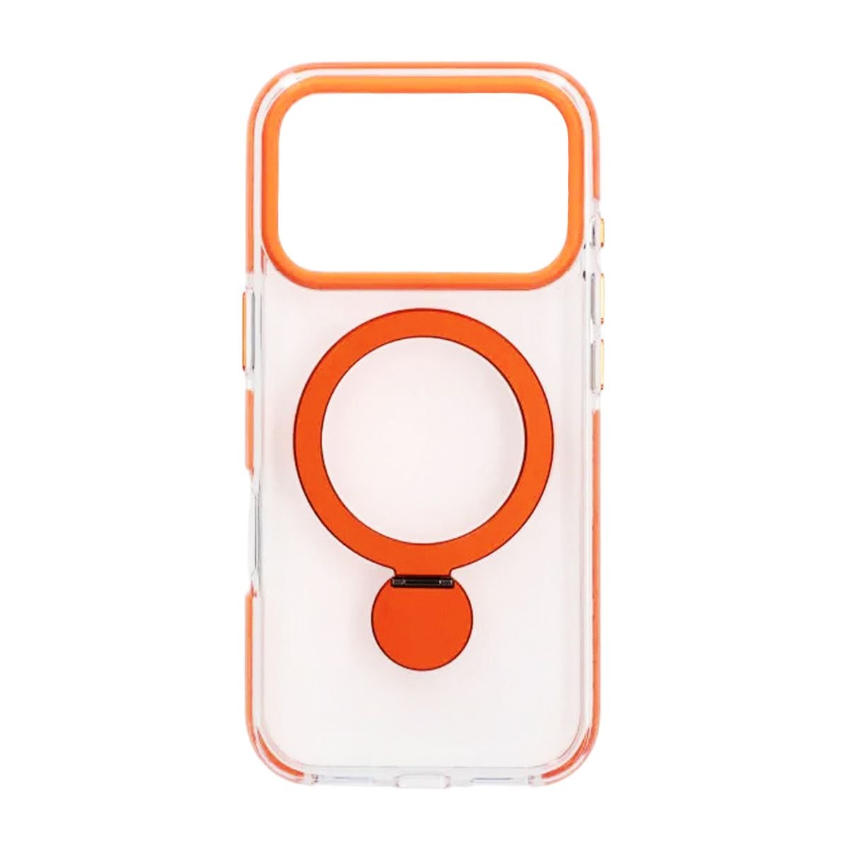 Skal Magsafe till iPhone 17 Pro Max - Transparent orange med ringstativ image 2