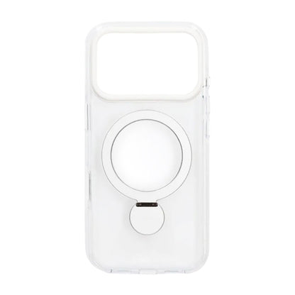Skal Magsafe till iPhone 17 Pro Max - Transparent vit med ringstativ image 2