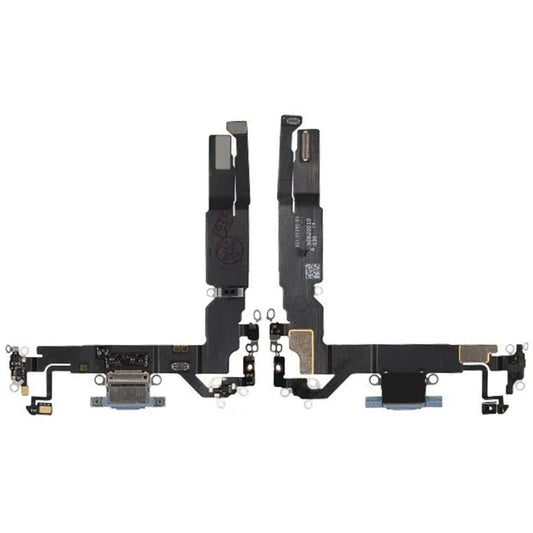 Laddkontakt med Flexkabel för iPhone 17 - Blå image 1