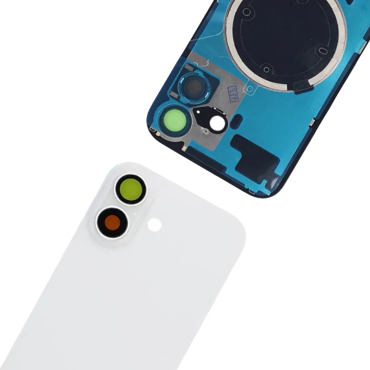 Baksida Glas med smådelar för iPhone 17 - Vit image 4