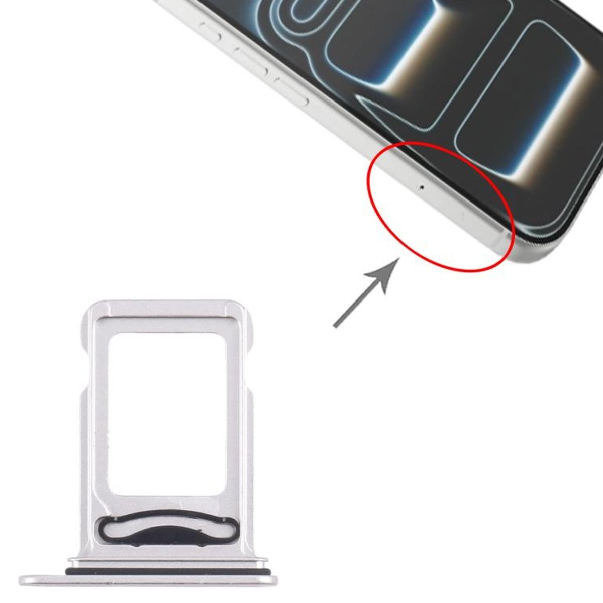 Simkortshållare Dual SIM för iPhone 17 Pro - Silver image 4