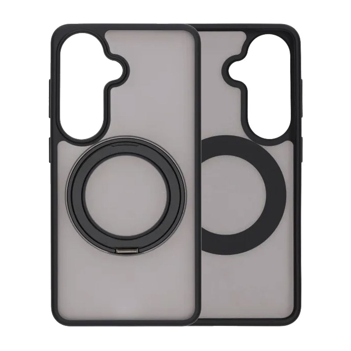 Matte case 360 rotating bracket Mobile Phone Case for Samsung S26 Black image 1