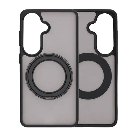 Matte case 360 rotating bracket Mobile Phone Case for Samsung S26 Black image 1