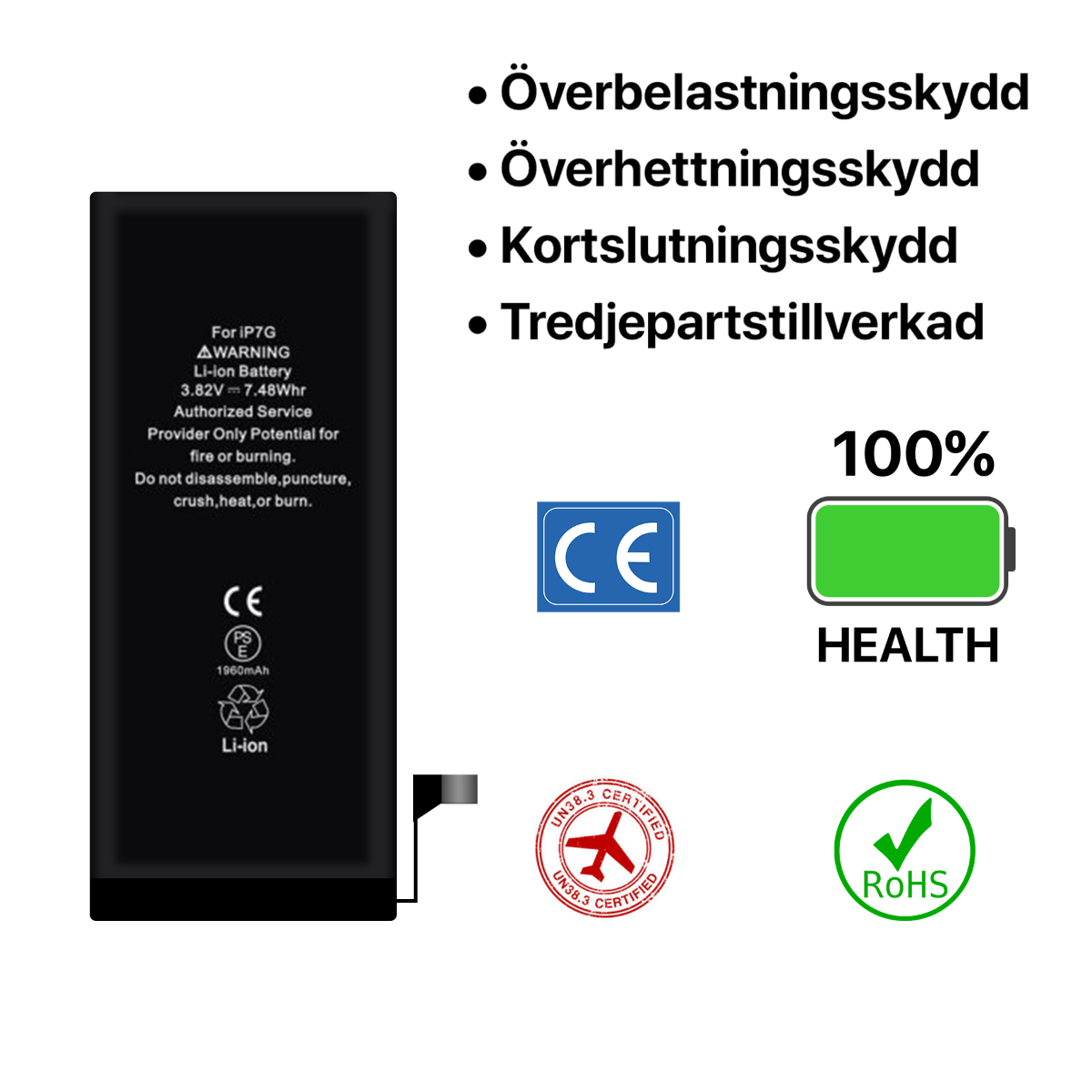 iPhone 7 Batteri Hög Kvalité image 2
