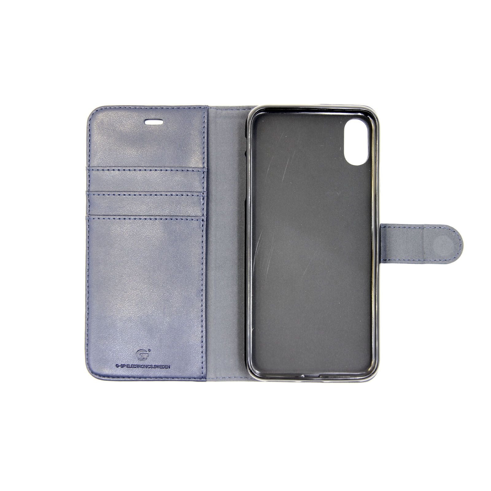 iPhone XS Max Plånboksfodral Läder med Stativ - Blå image 3