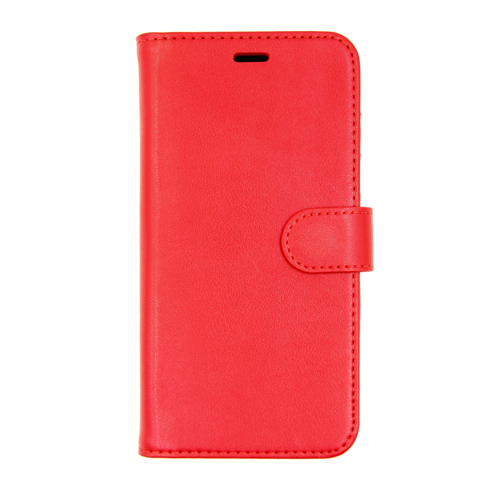 iPhone XR Plånboksfodral Läder med Stativ - Röd image 1
