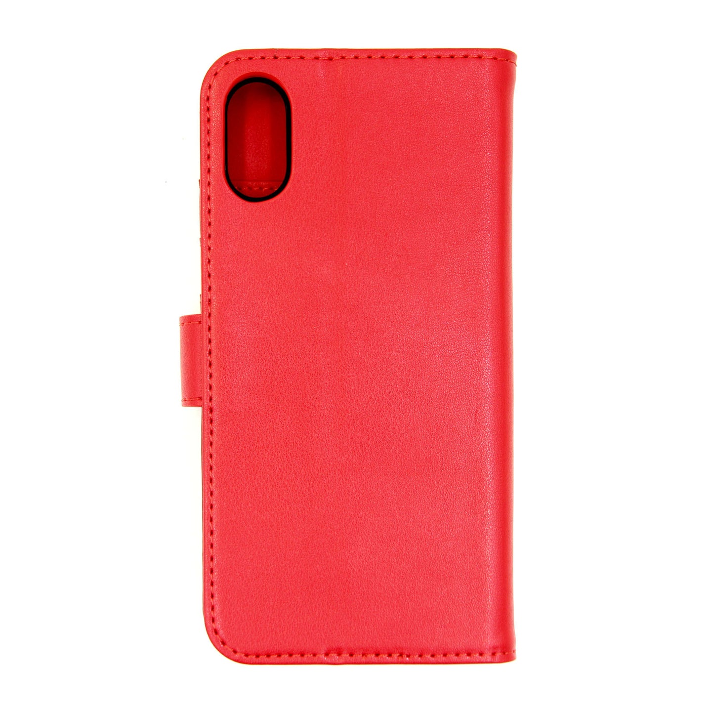 iPhone XR Plånboksfodral Läder med Stativ - Röd image 2