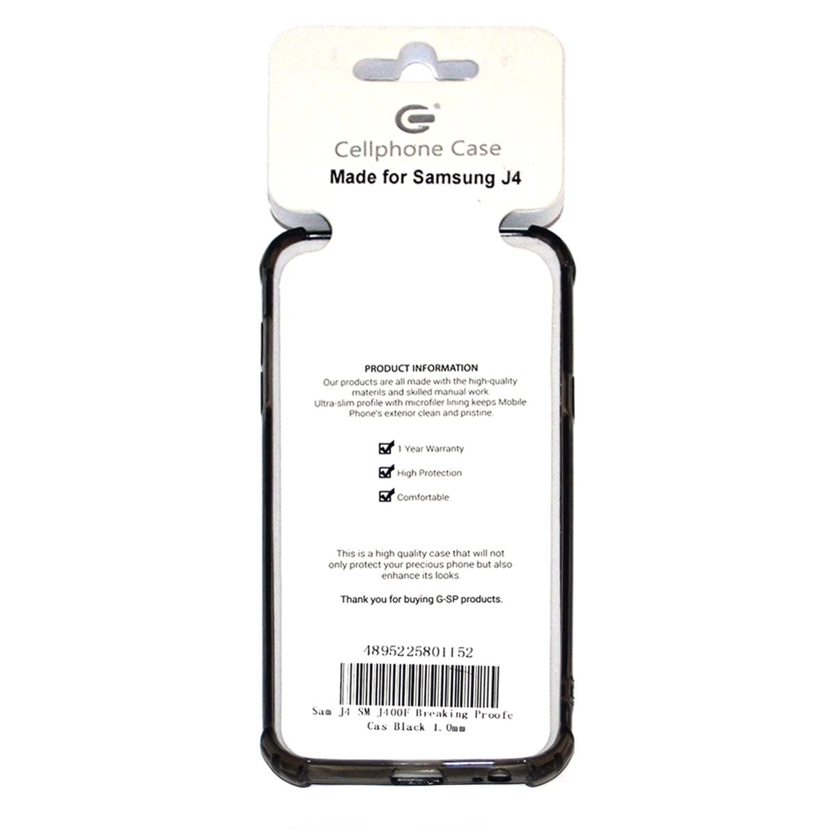 Stöttåligt Mobilskal Samsung Galaxy J4 - Svart image 2
