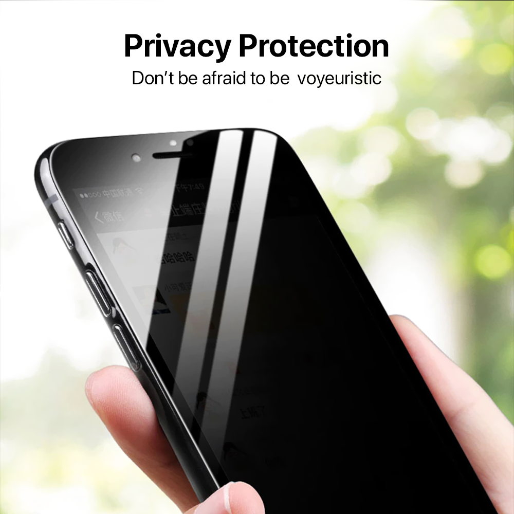 Skärmskydd Privacy iPhone 7/8/SE 2020 - 3D Härdat Glas Svart (bulk) image 9