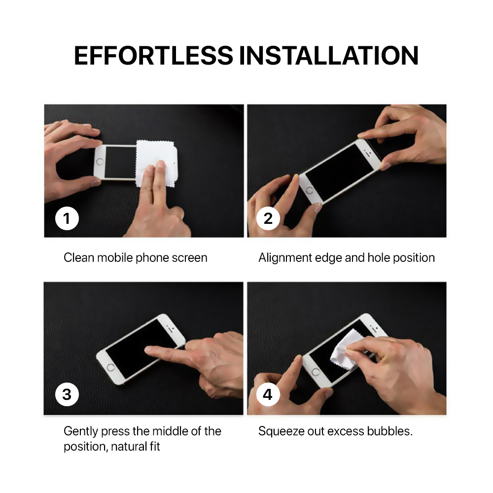 Skärmskydd Privacy iPhone 7/8/SE 2020 - 3D Härdat Glas Vit (bulk) image 6