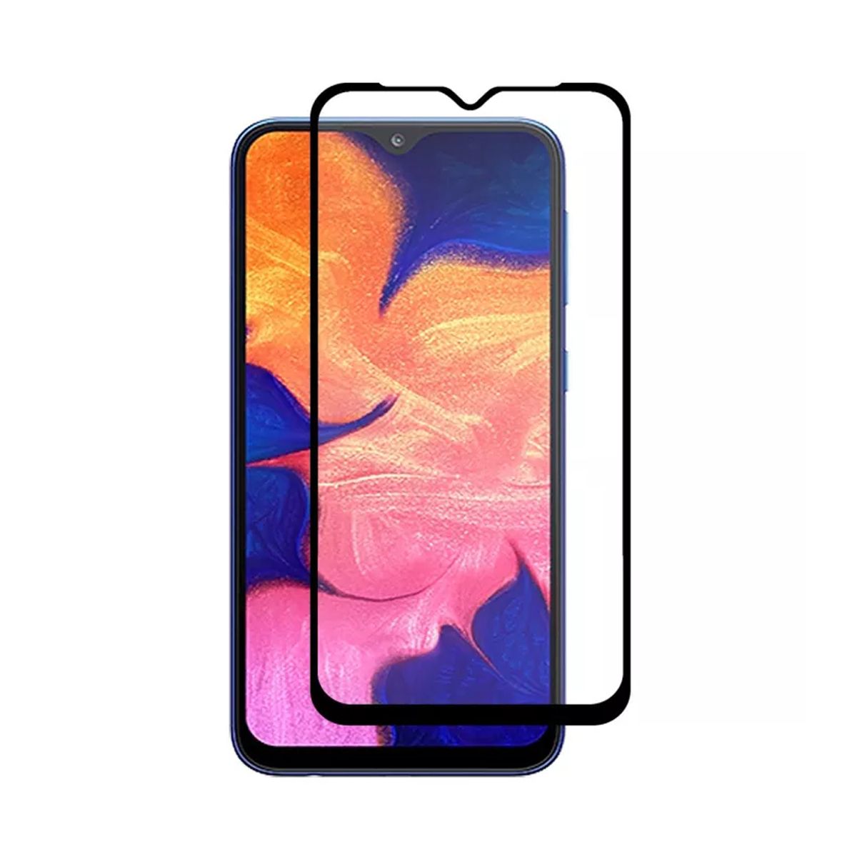 Skärmskydd Samsung A10 - 3D Härdat Glas Svart (bulk) image 1