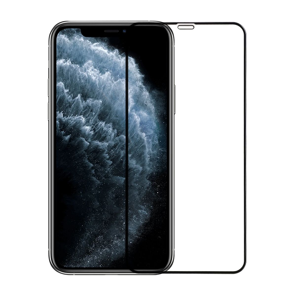 Skärmskydd iPhone 11 Pro Max/XS Max - 3D Härdat Glas Svart image 1