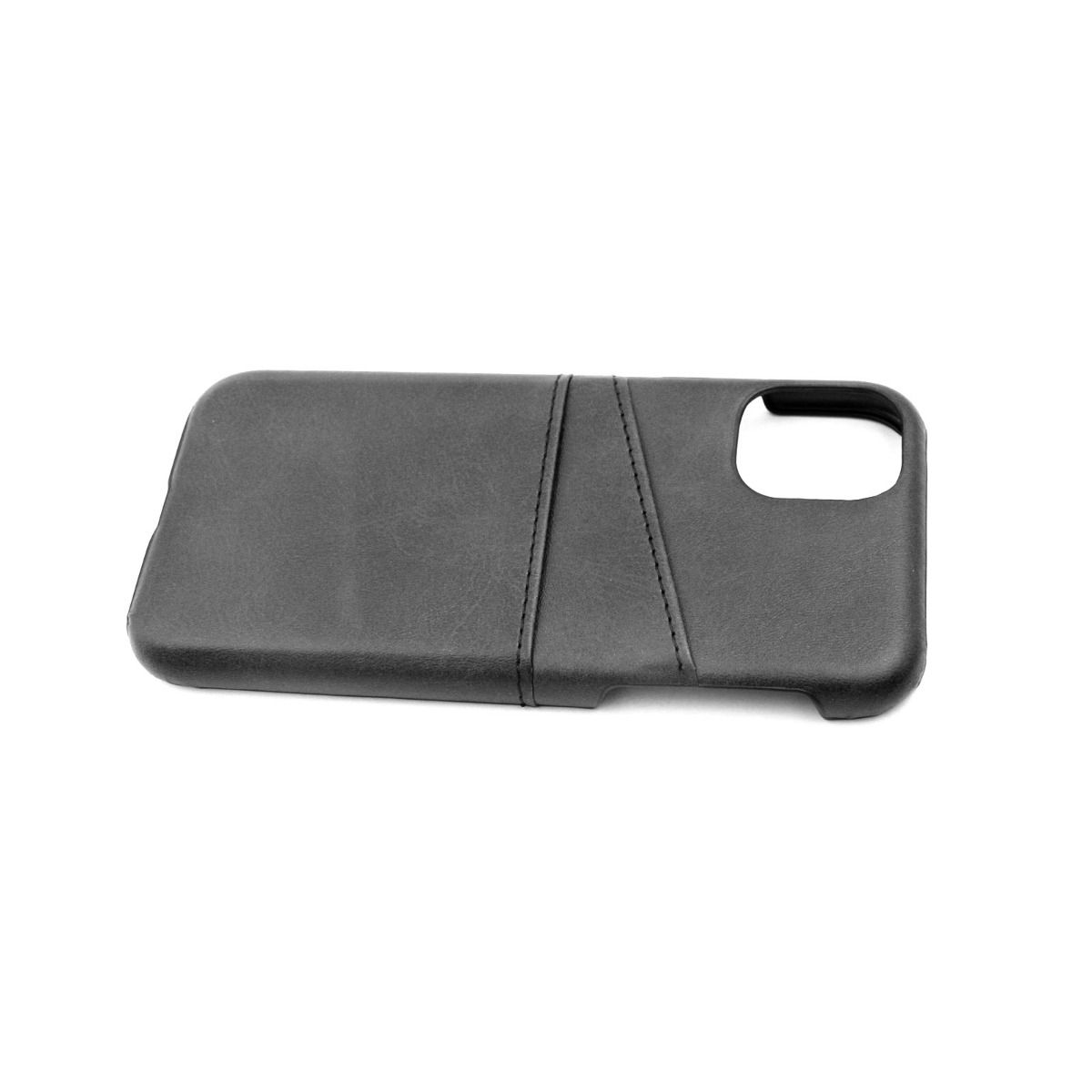Mobilskal Läder med Kortfack iPhone 11 - Svart image 4