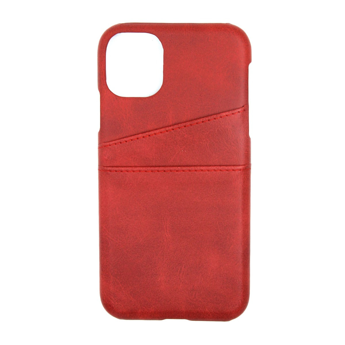 Mobilskal Läder med Kortfack iPhone 11 Pro Max - Röd image 1