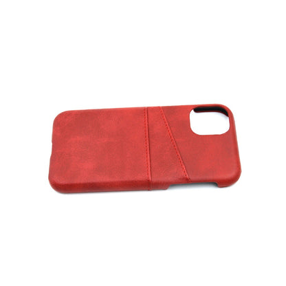 Mobilskal Läder med Kortfack iPhone 11 Pro Max - Röd image 3