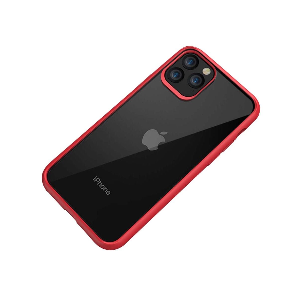Stöttåligt Mobilskal iPhone 11 Pro Max - Röd/Transparent image 7