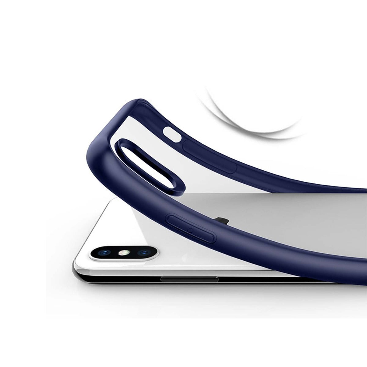 Stöttåligt Mobilskal iPhone XS Max - Blå/Transparent image 6