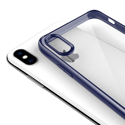 Stöttåligt Mobilskal iPhone XS Max - Blå/Transparent image 7