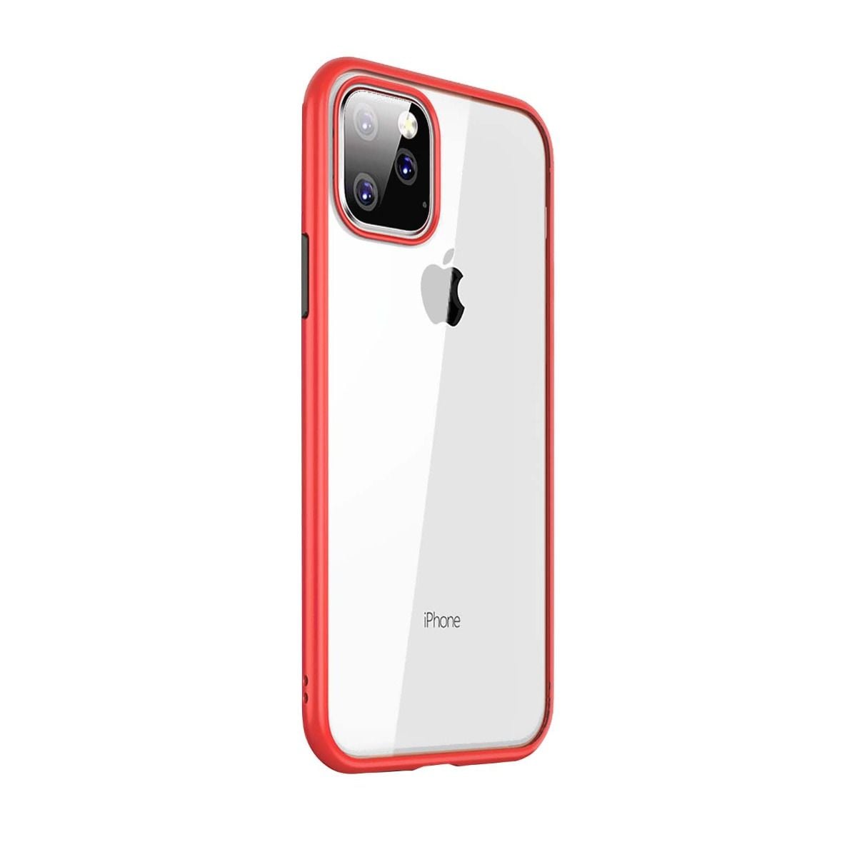 Stöttåligt Mobilskal iPhone 11 Pro Max - Röd/Transparent/Svart image 1