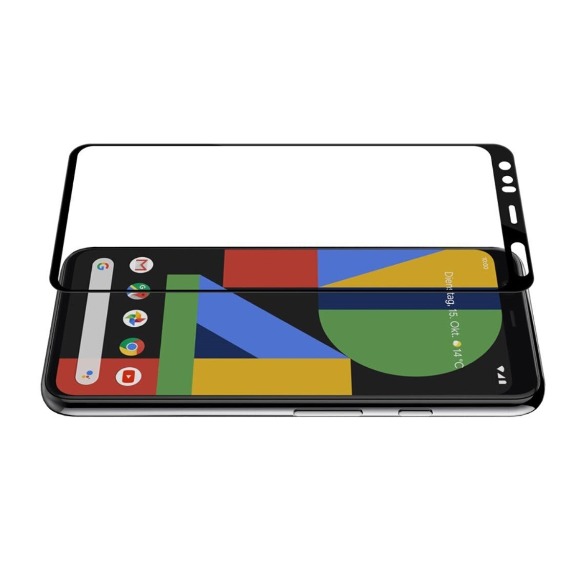 Skärmskydd Google Pixel 4 - Härdat Glas Svart (bulk) image 3