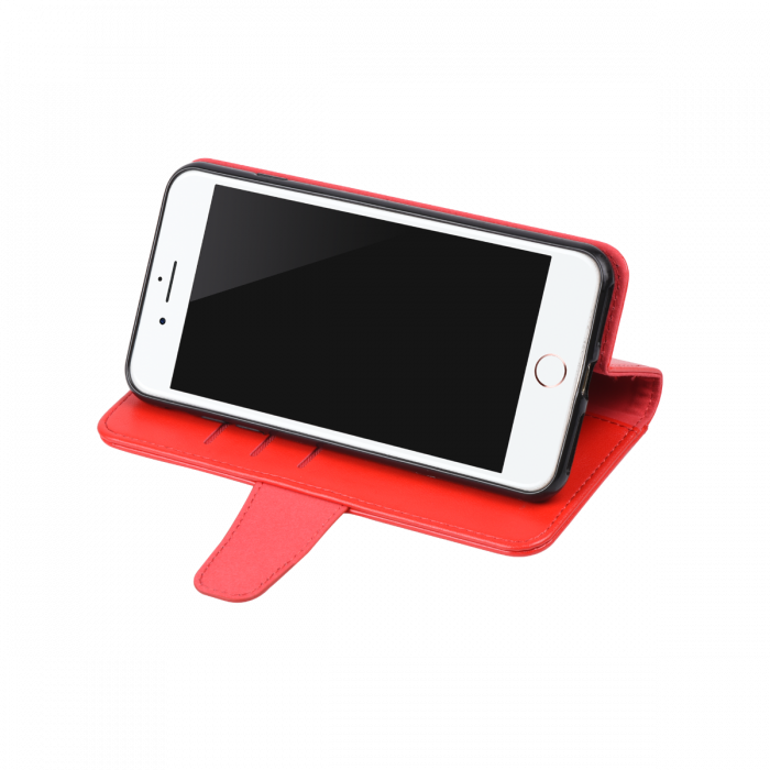 iPhone 11 Pro Max Plånboksfodral Stativ med extra Kortfack - Röd image 3