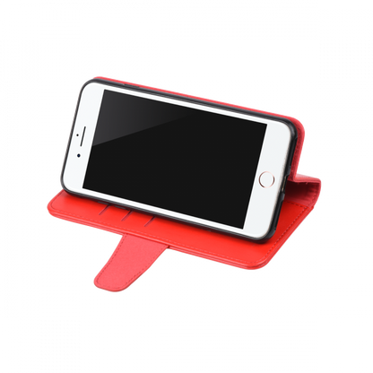 iPhone 11 Pro Max Plånboksfodral Stativ med extra Kortfack - Röd image 3