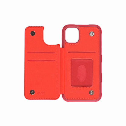 iPhone 11 Pro Max Stöttåligt Skal med Kortfack  - Röd image 5
