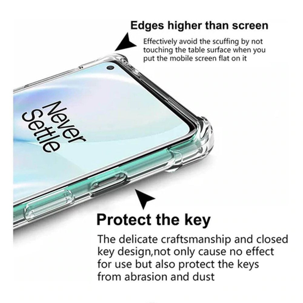 Stöttåligt Mobilskal OnePlus 8 - Transparent image 3