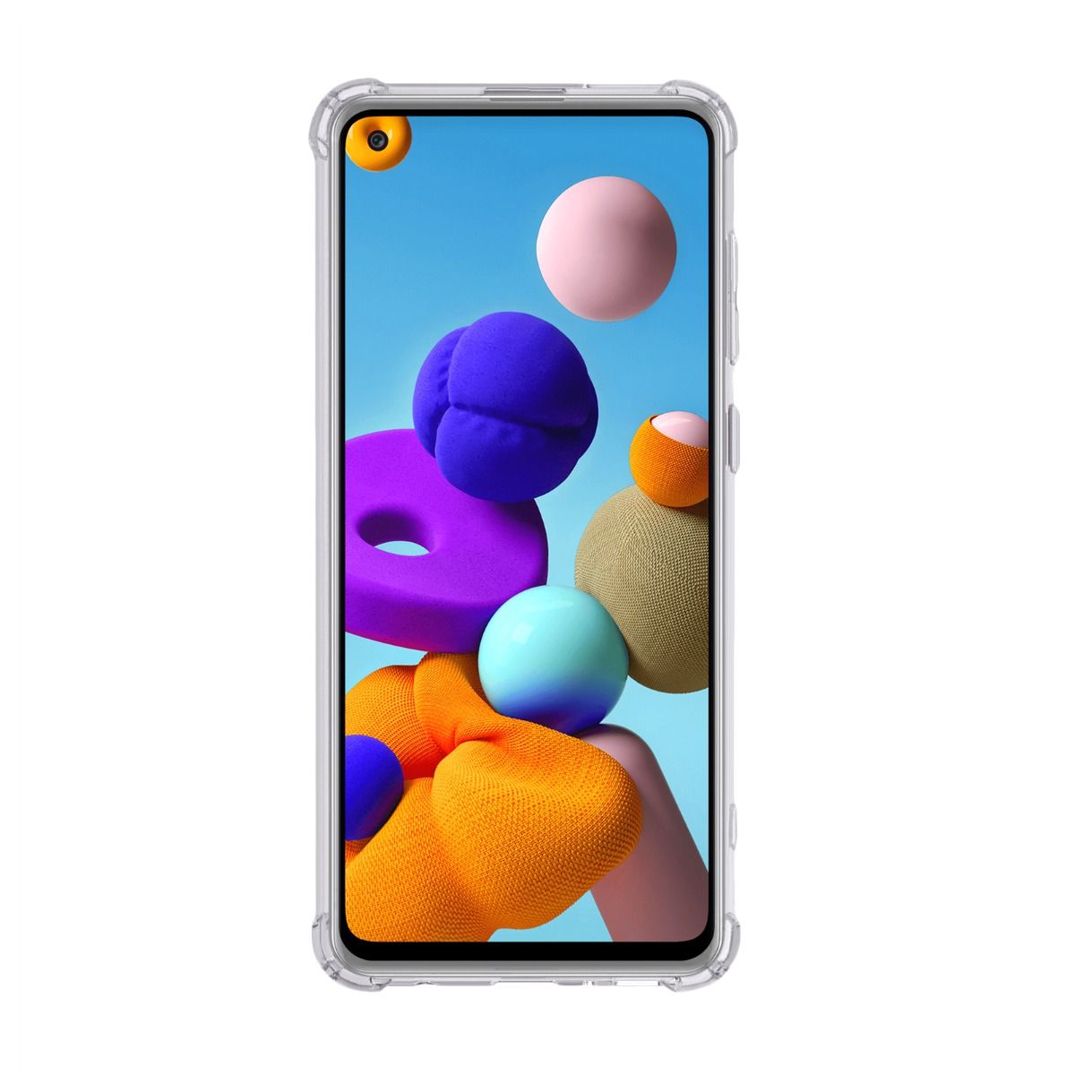 Stöttåligt Skal Samsung Galaxy A21s - Transparent image 1