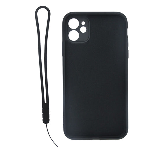 iPhone 11 Silikonskal med Ringhållare och Handrem - Svart image 2