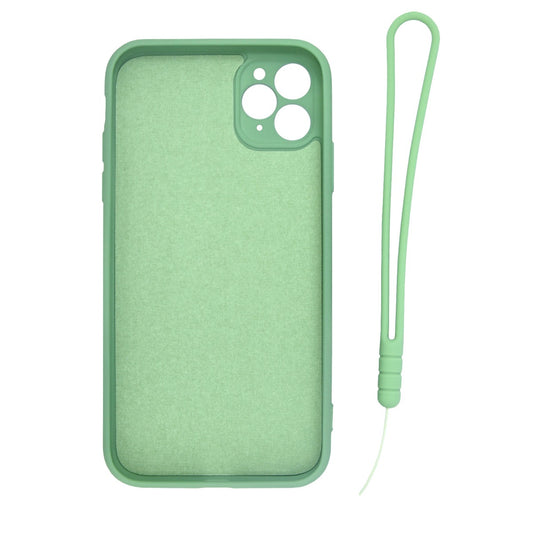 iPhone 11 Pro Silikonskal med Ringhållare och Handrem - Grön image 2