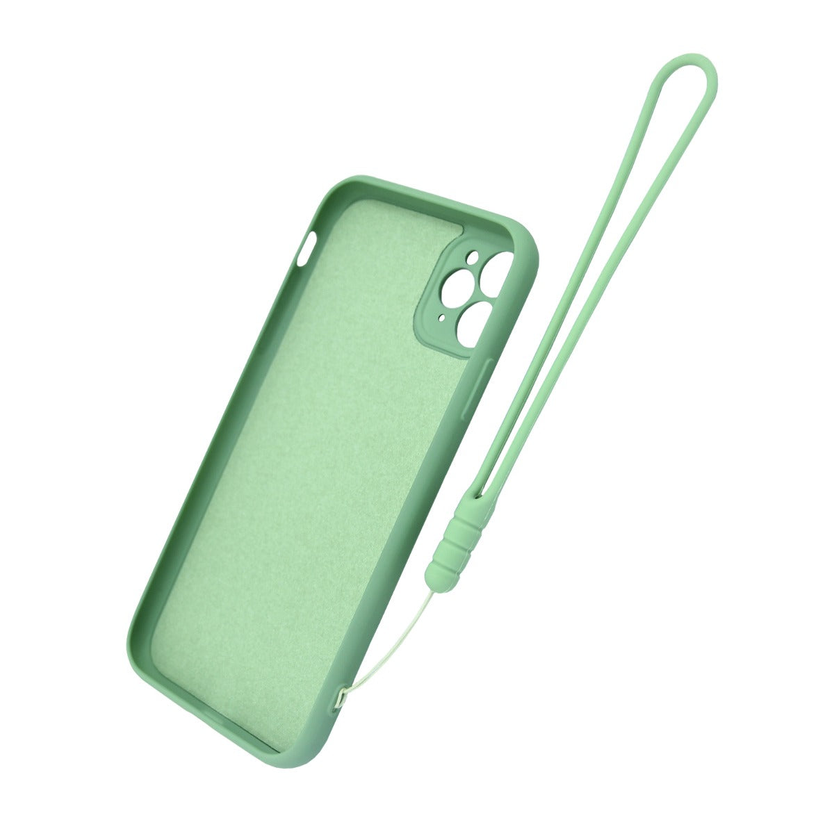 iPhone 11 Pro Silikonskal med Ringhållare och Handrem - Grön image 3