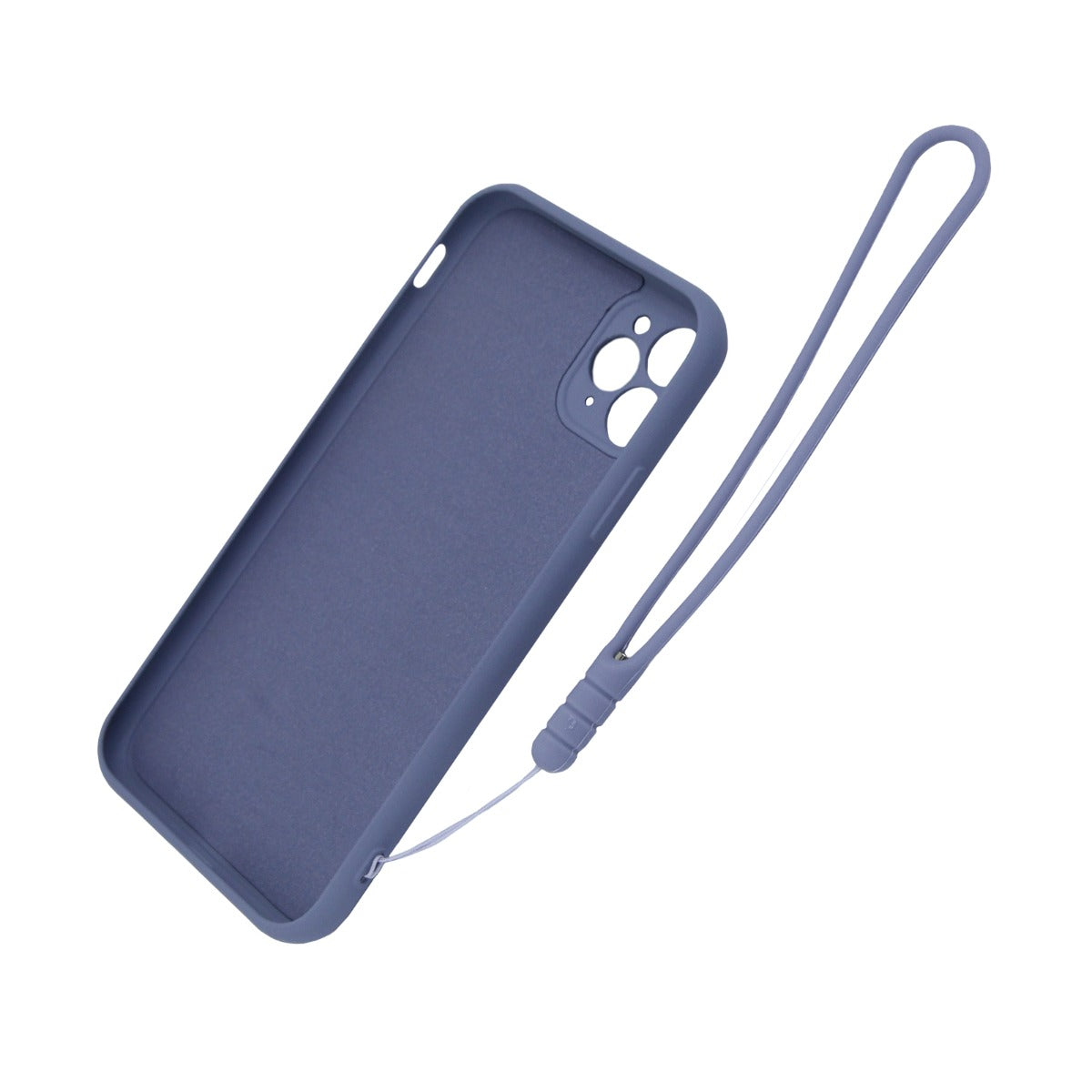 iPhone 11 Pro Max Silikonskal med Ringhållare och Handrem - Grå image 3