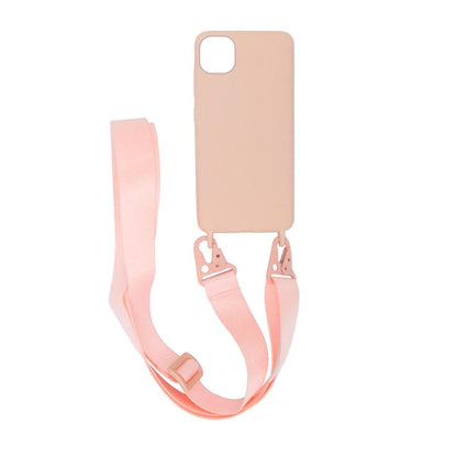 iPhone 11 Pro Max Silikonskal med Rem/Halsband - Rosa image 1