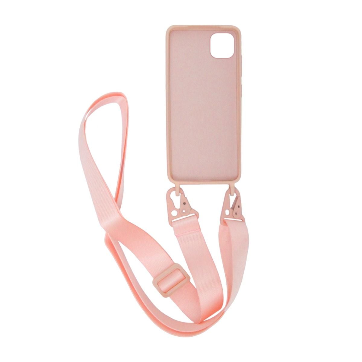 iPhone 11 Pro Max Silikonskal med Rem/Halsband - Rosa image 2