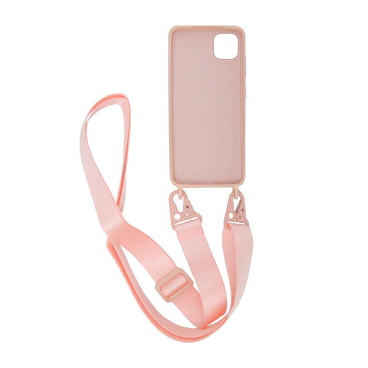 iPhone 11 Pro Max Silikonskal med Rem/Halsband - Rosa image 2