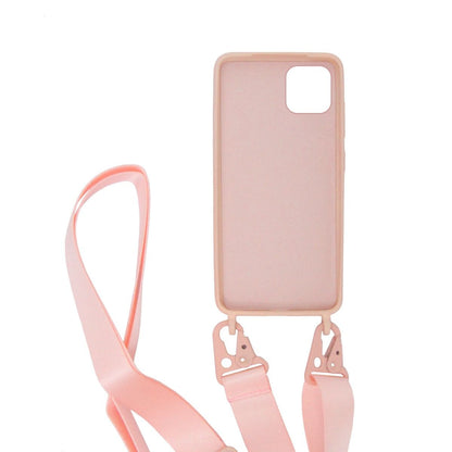 iPhone 11 Pro Max Silikonskal med Rem/Halsband - Rosa image 3