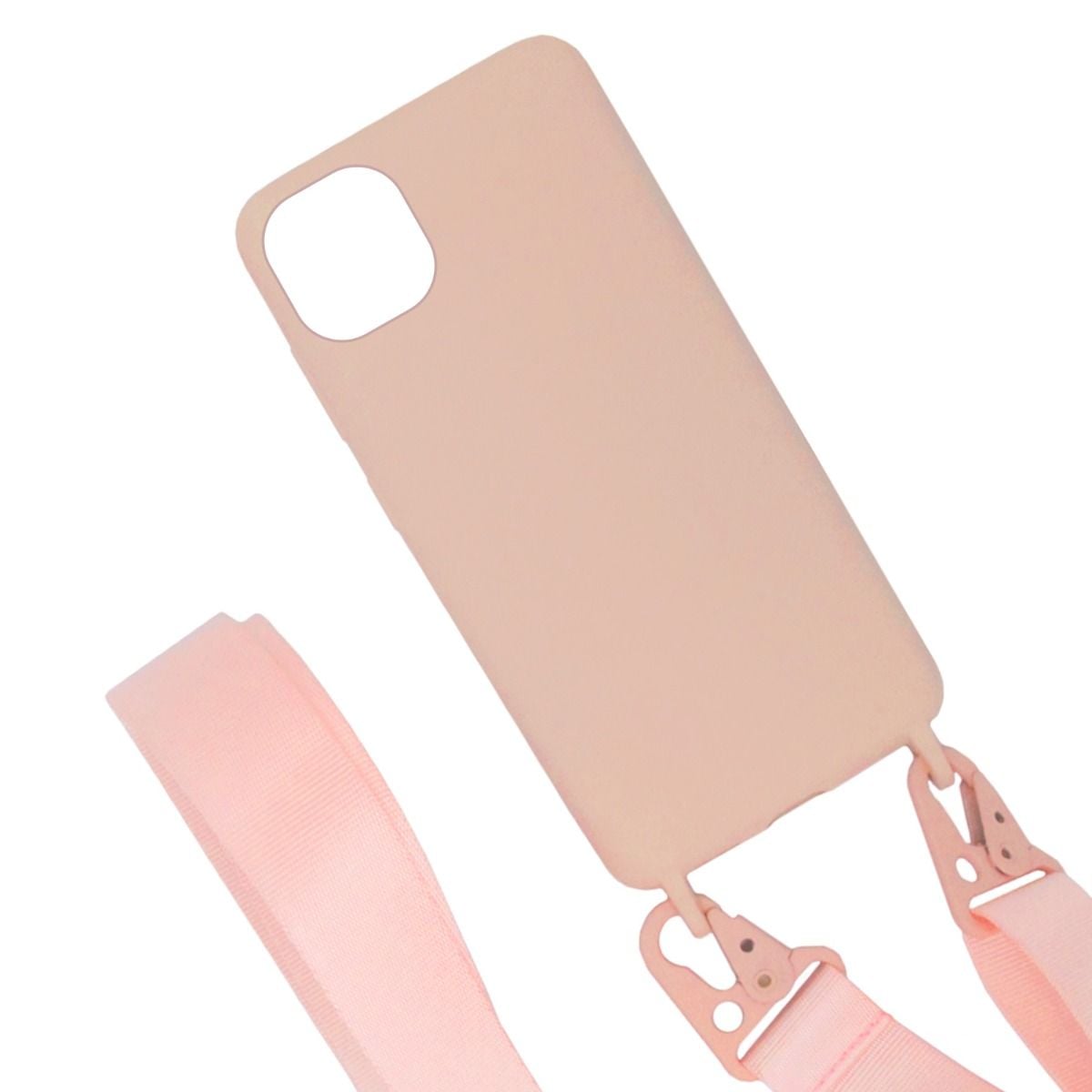 iPhone 11 Pro Max Silikonskal med Rem/Halsband - Rosa image 4