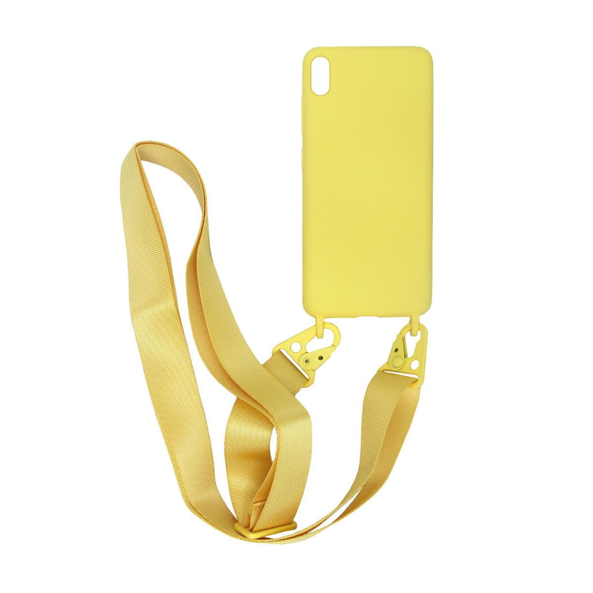 iPhone X/XS Silikonskal med Rem/Halsband - Gul image 1