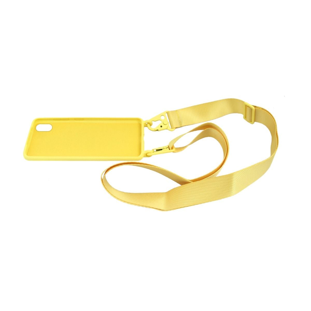 iPhone XS Max Silikonskal med Rem/Halsband - Gul image 2