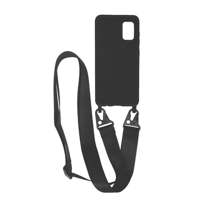 Samsung A41 Silikonskal med Rem/Halsband - Svart image 3