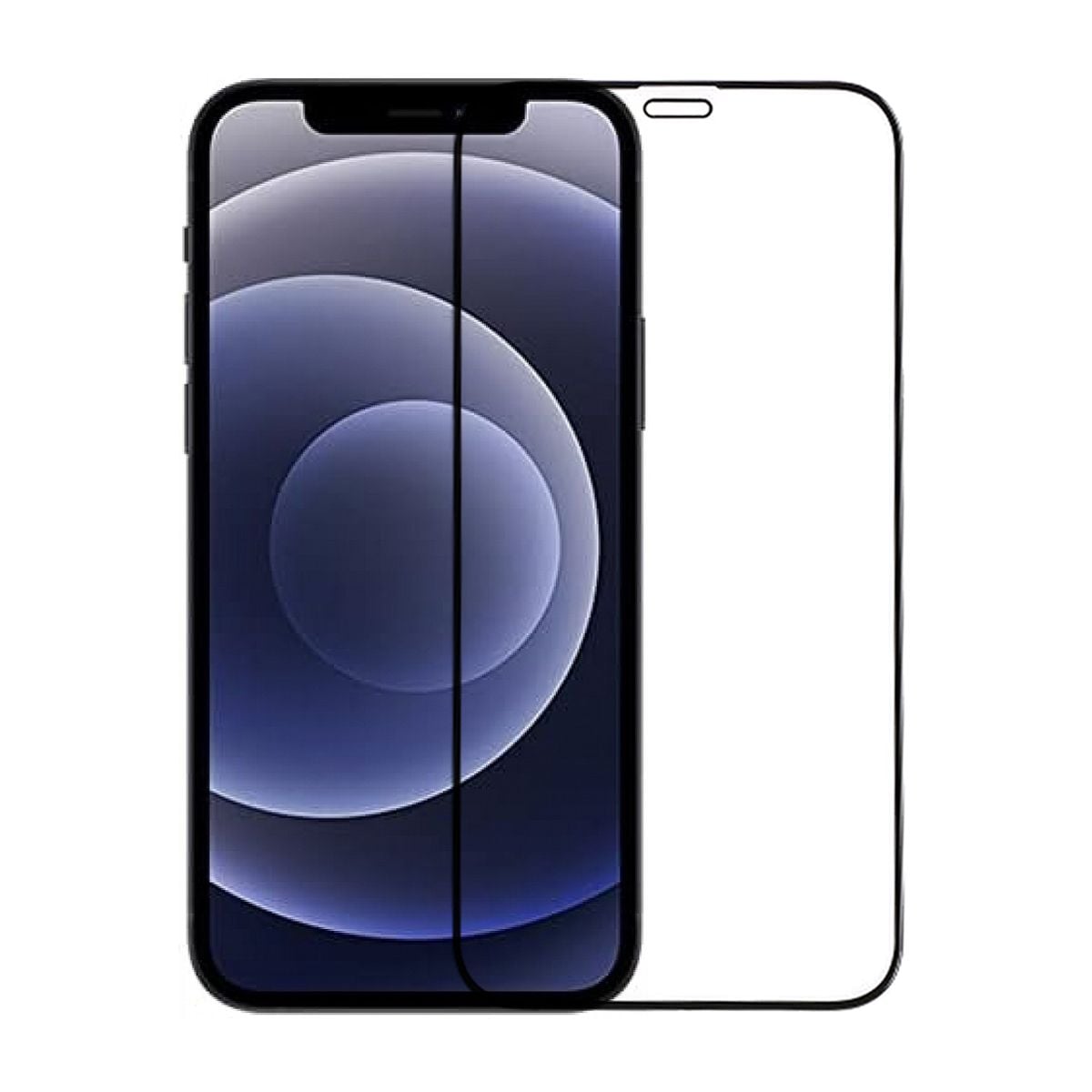 Skärmskydd iPhone 12 Mini - 3D Härdat Glas Svart image 1