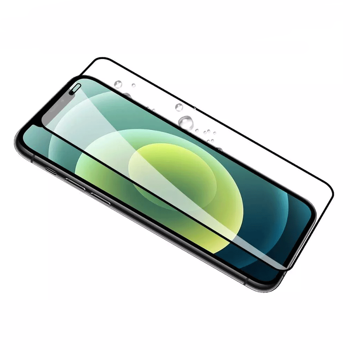Skärmskydd iPhone 12 Mini - 3D Härdat Glas Svart (bulk) image 3