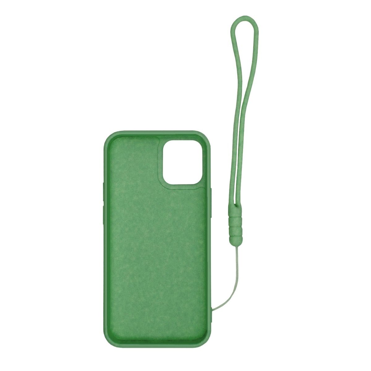 iPhone 12 Pro Max Silikonskal med Ringhållare och Handrem - Grön image 2