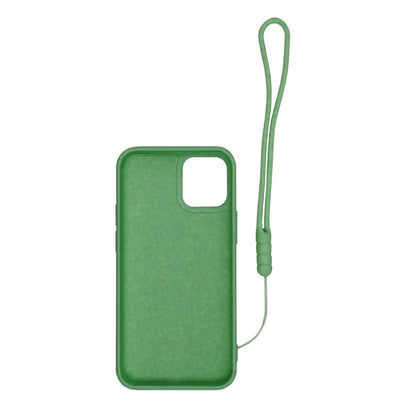 iPhone 12 Pro Max Silikonskal med Ringhållare och Handrem - Grön image 2