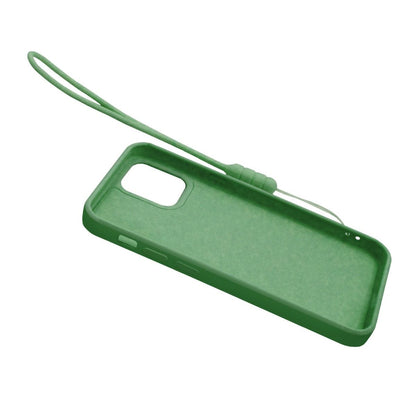 iPhone 12 Pro Max Silikonskal med Ringhållare och Handrem - Grön image 3